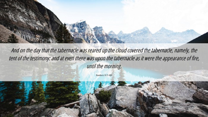 Picture 06 - Numbers 9:15 KJV Desktop Wallpaper - And on the day that the tabernacle was reared up - Desktop Bible Verse Wallpaper