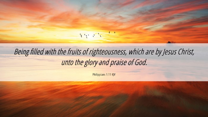 Picture 06 - Philippians 1:11 KJV Desktop Wallpaper - Being filled with the fruits of righteousness, - Desktop Bible Verse Wallpaper