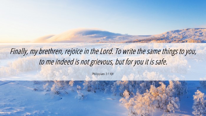 Picture 06 - Philippians 3:1 KJV Desktop Wallpaper - Finally, my brethren, rejoice in the Lord. To - Desktop Bible Verse Wallpaper
