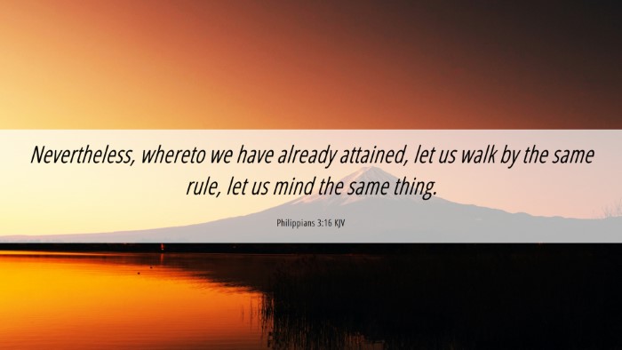 Picture 06 - Philippians 3:16 KJV Desktop Wallpaper - Nevertheless, whereto we have already attained, - Desktop Bible Verse Wallpaper