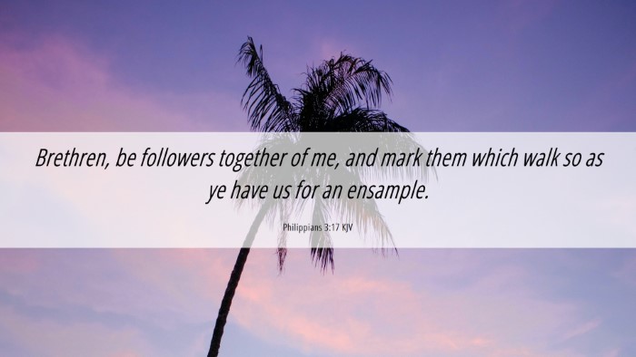 Picture 06 - Philippians 3:17 KJV Desktop Wallpaper - Brethren, be followers together of me, and mark - Desktop Bible Verse Wallpaper