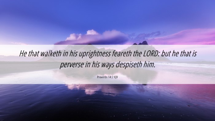 Picture 06 - Proverbs 14:2 KJV Desktop Wallpaper - He that walketh in his uprightness feareth the - Desktop Bible Verse Wallpaper