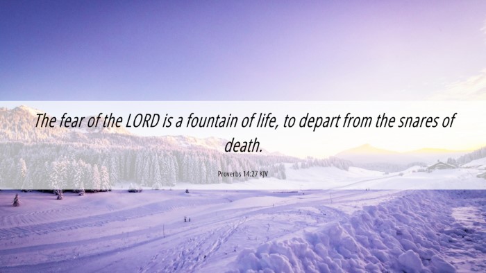 Picture 06 - Proverbs 14:27 KJV Desktop Wallpaper - The fear of the LORD is a fountain of life, to - Desktop Bible Verse Wallpaper
