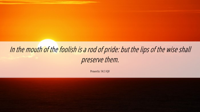 Picture 06 - Proverbs 14:3 KJV Desktop Wallpaper - In the mouth of the foolish is a rod of pride: - Desktop Bible Verse Wallpaper