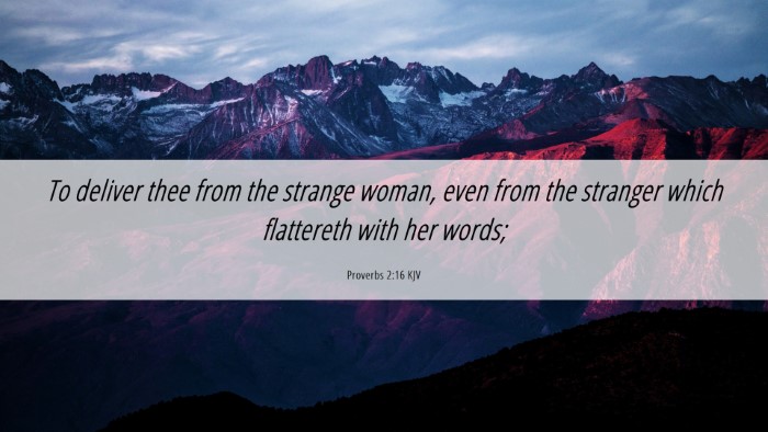 Picture 06 - Proverbs 2:16 KJV Desktop Wallpaper - To deliver thee from the strange woman, even from - Desktop Bible Verse Wallpaper