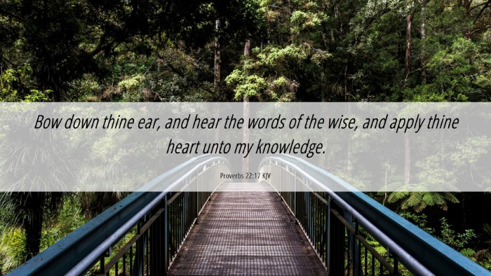 Picture 06 - Proverbs 22:17 KJV Desktop Wallpaper - Bow down thine ear, and hear the words of the - Desktop Bible Verse Wallpaper