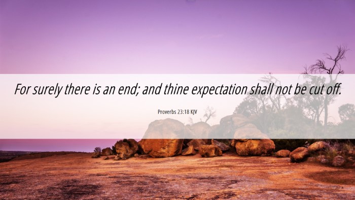 Picture 06 - Proverbs 23:18 KJV Desktop Wallpaper - For surely there is an end; and thine expectation - Desktop Bible Verse Wallpaper