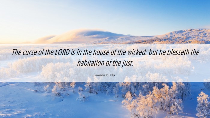 Picture 06 - Proverbs 3:33 KJV Desktop Wallpaper - The curse of the LORD is in the house of the - Desktop Bible Verse Wallpaper