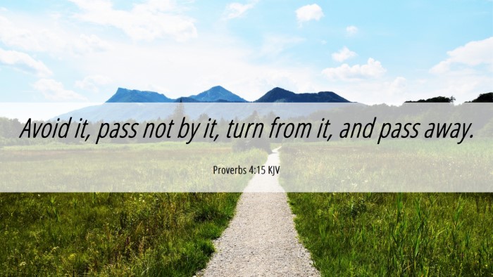 Picture 06 - Proverbs 4:15 KJV Desktop Wallpaper - Avoid it, pass not by it, turn from it, and pass - Desktop Bible Verse Wallpaper