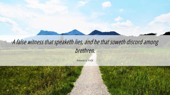 Picture 06 - Proverbs 6:19 KJV Desktop Wallpaper - A false witness that speaketh lies, and he that - Desktop Bible Verse Wallpaper