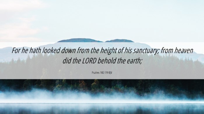 Picture 06 - Psalms 102:19 KJV Desktop Wallpaper - For he hath looked down from the height of his - Desktop Bible Verse Wallpaper