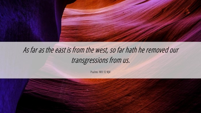 Picture 06 - Psalms 103:12 KJV Desktop Wallpaper - As far as the east is from the west, so far hath - Desktop Bible Verse Wallpaper