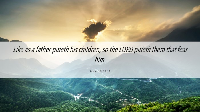 Picture 06 - Psalms 103:13 KJV Desktop Wallpaper - Like as a father pitieth his children, so the - Desktop Bible Verse Wallpaper