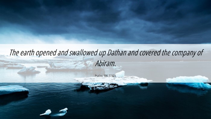 Picture 06 - Psalms 106:17 KJV Desktop Wallpaper - The earth opened and swallowed up Dathan and - Desktop Bible Verse Wallpaper