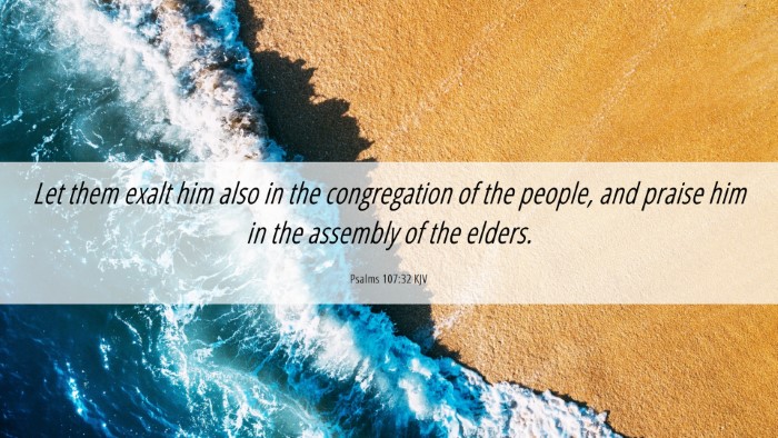 Picture 06 - Psalms 107:32 KJV Desktop Wallpaper - Let them exalt him also in the congregation of - Desktop Bible Verse Wallpaper