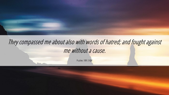Picture 06 - Psalms 109:3 KJV Desktop Wallpaper - They compassed me about also with words of - Desktop Bible Verse Wallpaper