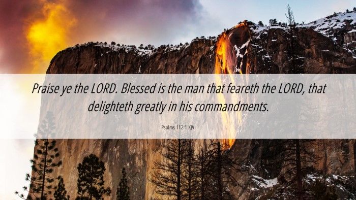 Picture 06 - Psalms 112:1 KJV Desktop Wallpaper - Praise ye the LORD. Blessed is the man that - Desktop Bible Verse Wallpaper