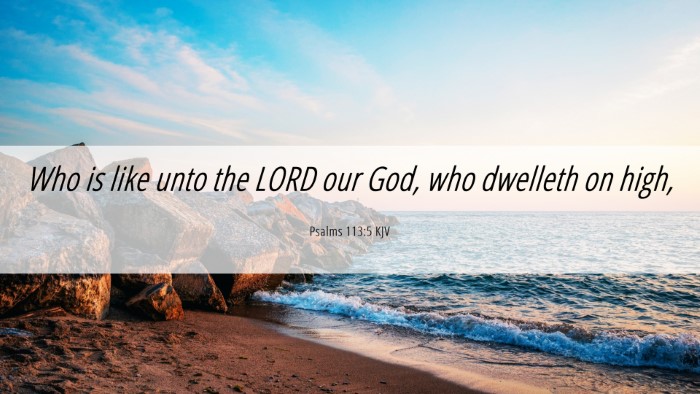 Picture 06 - Psalms 113:5 KJV Desktop Wallpaper - Who is like unto the LORD our God, who dwelleth - Desktop Bible Verse Wallpaper