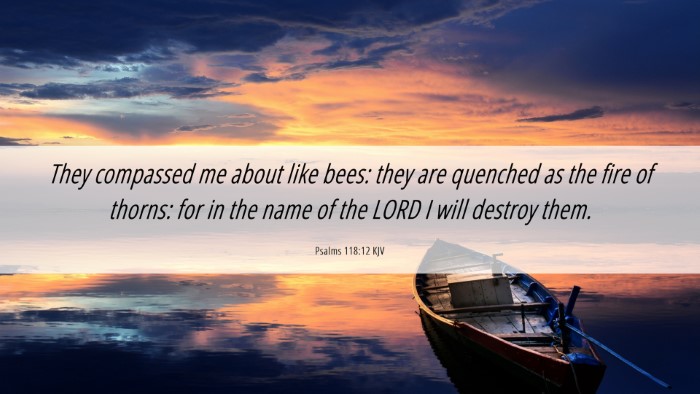 Picture 06 - Psalms 118:12 KJV Desktop Wallpaper - They compassed me about like bees: they are - Desktop Bible Verse Wallpaper