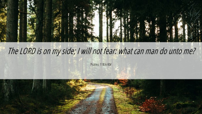 Picture 06 - Psalms 118:6 KJV Desktop Wallpaper - The LORD is on my side; I will not fear: what can - Desktop Bible Verse Wallpaper