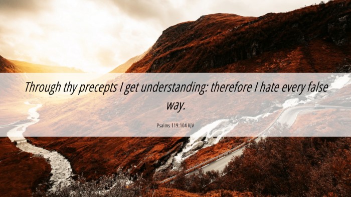 Picture 06 - Psalms 119:104 KJV Desktop Wallpaper - Through thy precepts I get understanding: - Desktop Bible Verse Wallpaper