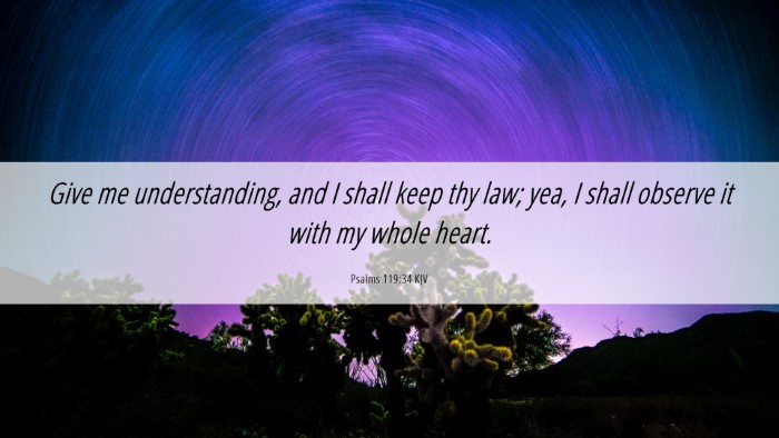 Picture 06 - Psalms 119:34 KJV Desktop Wallpaper - Give me understanding, and I shall keep thy law; - Desktop Bible Verse Wallpaper