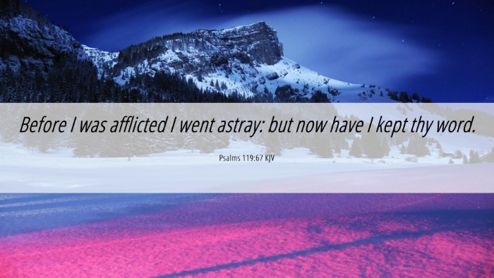 Picture 06 - Psalms 119:67 KJV Desktop Wallpaper - Before I was afflicted I went astray: but now - Desktop Bible Verse Wallpaper