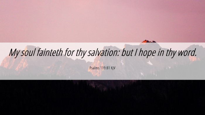 Picture 06 - Psalms 119:81 KJV Desktop Wallpaper - My soul fainteth for thy salvation: but I hope in - Desktop Bible Verse Wallpaper