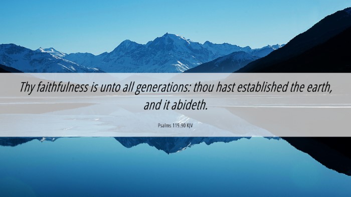 Picture 06 - Psalms 119:90 KJV Desktop Wallpaper - Thy faithfulness is unto all generations: thou - Desktop Bible Verse Wallpaper