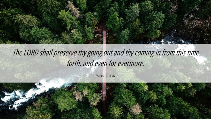 Picture 06 - Psalms 121:8 KJV Desktop Wallpaper - The LORD shall preserve thy going out and thy - Desktop Bible Verse Wallpaper