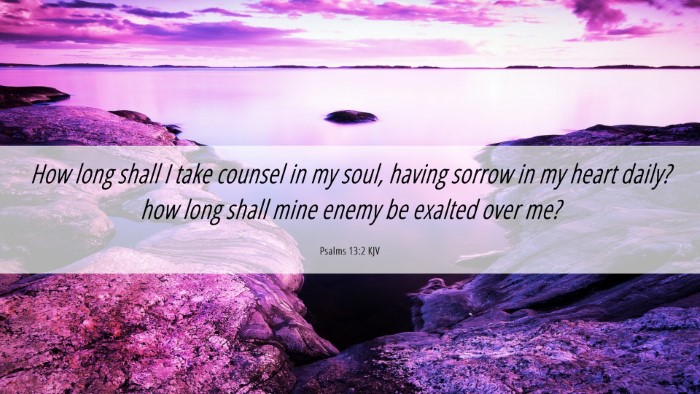 Picture 06 - Psalms 13:2 KJV Desktop Wallpaper - How long shall I take counsel in my soul, having - Desktop Bible Verse Wallpaper