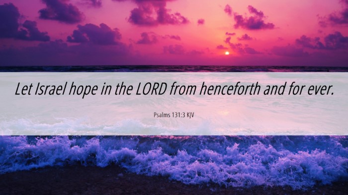 Picture 06 - Psalms 131:3 KJV Desktop Wallpaper - Let Israel hope in the LORD from henceforth and - Desktop Bible Verse Wallpaper