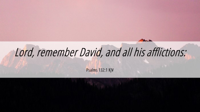 Picture 06 - Psalms 132:1 KJV Desktop Wallpaper - Lord, remember David, and all his - Desktop Bible Verse Wallpaper