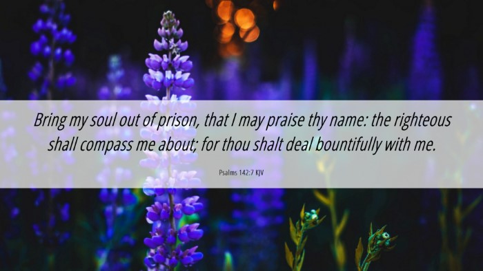 Picture 06 - Psalms 142:7 KJV Desktop Wallpaper - Bring my soul out of prison, that I may praise - Desktop Bible Verse Wallpaper