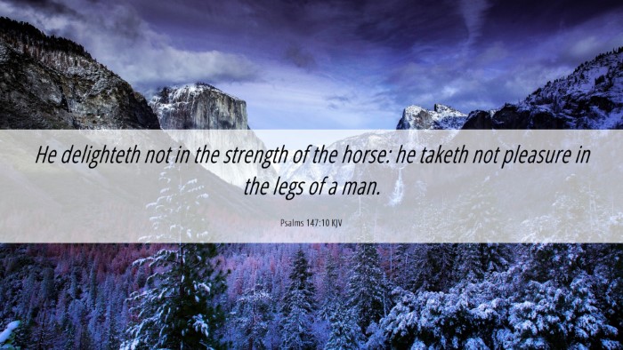 Picture 06 - Psalms 147:10 KJV Desktop Wallpaper - He delighteth not in the strength of the horse: - Desktop Bible Verse Wallpaper