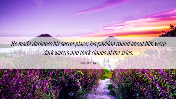 Picture 06 - Psalms 18:11 KJV Desktop Wallpaper - He made darkness his secret place; his pavilion - Desktop Bible Verse Wallpaper