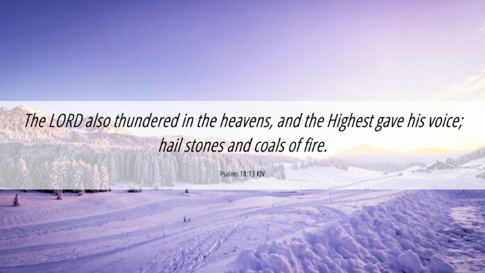 Picture 06 - Psalms 18:13 KJV Desktop Wallpaper - The LORD also thundered in the heavens, and the - Desktop Bible Verse Wallpaper