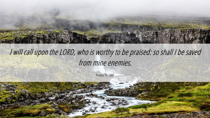 Picture 06 - Psalms 18:3 KJV Desktop Wallpaper - I will call upon the LORD, who is worthy to be - Desktop Bible Verse Wallpaper