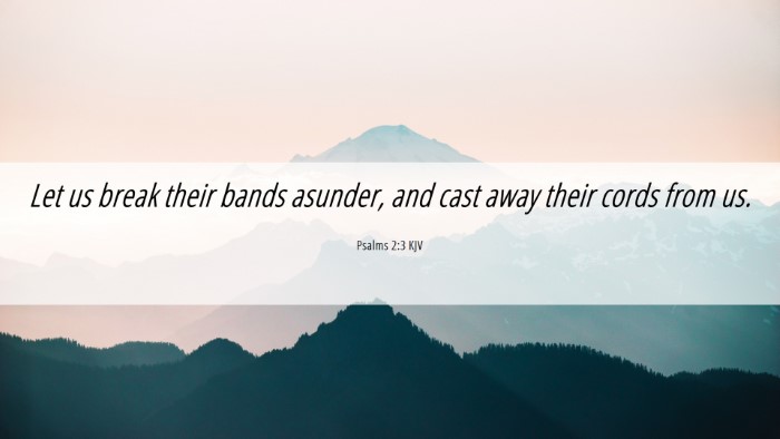 Picture 06 - Psalms 2:3 KJV Desktop Wallpaper - Let us break their bands asunder, and cast away - Desktop Bible Verse Wallpaper