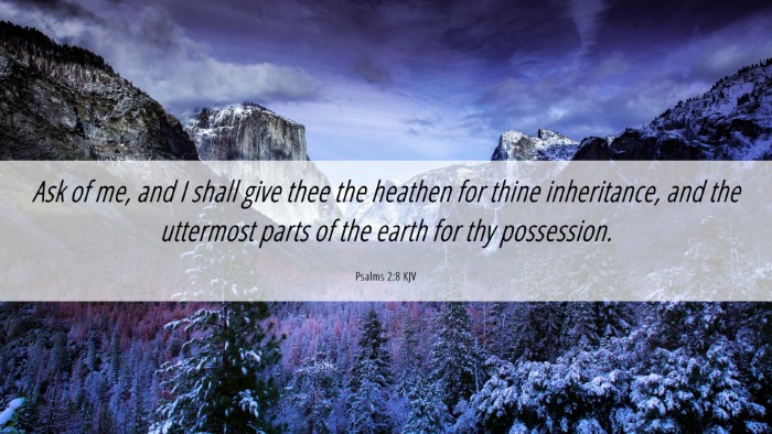 Picture 06 - Psalms 2:8 KJV Desktop Wallpaper - Ask of me, and I shall give thee the heathen for - Desktop Bible Verse Wallpaper