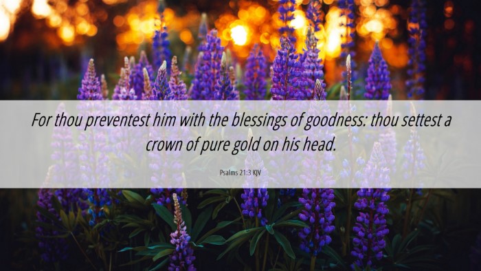 Picture 06 - Psalms 21:3 KJV Desktop Wallpaper - For thou preventest him with the blessings of - Desktop Bible Verse Wallpaper