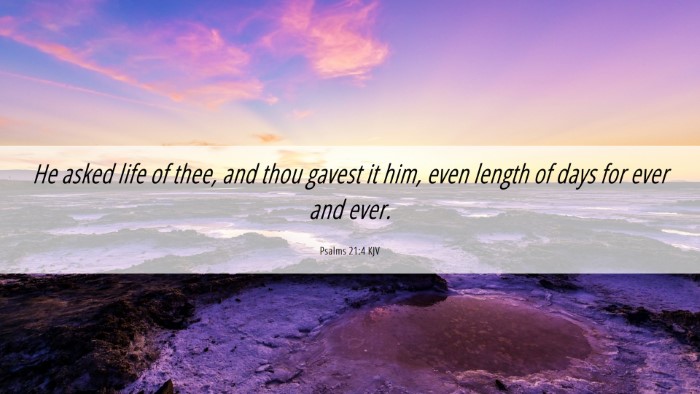 Picture 06 - Psalms 21:4 KJV Desktop Wallpaper - He asked life of thee, and thou gavest it him, - Desktop Bible Verse Wallpaper