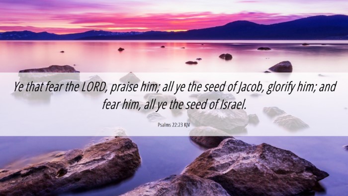 Picture 06 - Psalms 22:23 KJV Desktop Wallpaper - Ye that fear the LORD, praise him; all ye the - Desktop Bible Verse Wallpaper