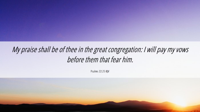 Picture 06 - Psalms 22:25 KJV Desktop Wallpaper - My praise shall be of thee in the great - Desktop Bible Verse Wallpaper
