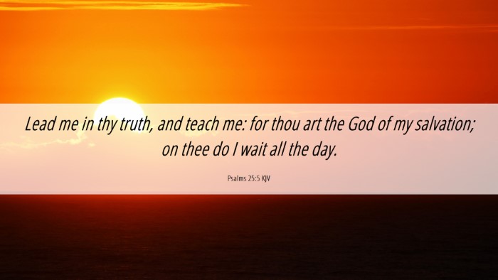 Picture 06 - Psalms 25:5 KJV Desktop Wallpaper - Lead me in thy truth, and teach me: for thou art - Desktop Bible Verse Wallpaper
