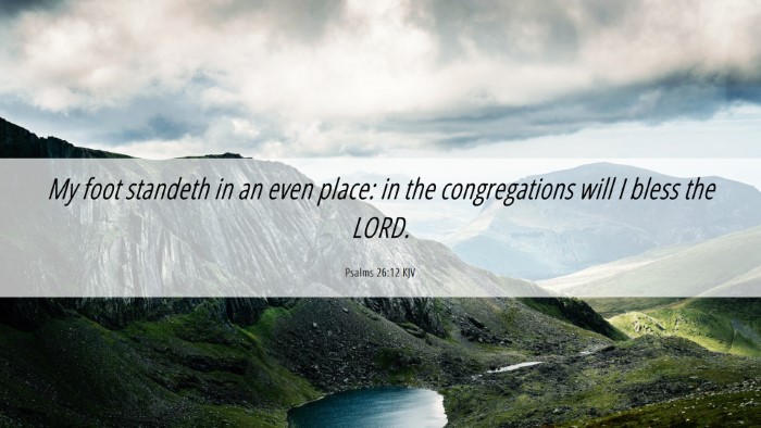 Picture 06 - Psalms 26:12 KJV Desktop Wallpaper - My foot standeth in an even place: in the - Desktop Bible Verse Wallpaper