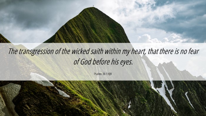 Picture 06 - Psalms 36:1 KJV Desktop Wallpaper - The transgression of the wicked saith within my - Desktop Bible Verse Wallpaper