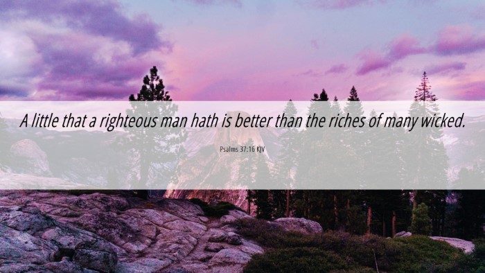 Picture 06 - Psalms 37:16 KJV Desktop Wallpaper - A little that a righteous man hath is better than - Desktop Bible Verse Wallpaper
