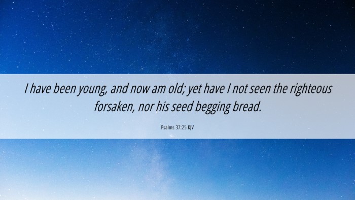 Picture 06 - Psalms 37:25 KJV Desktop Wallpaper - I have been young, and now am old; yet have I not - Desktop Bible Verse Wallpaper