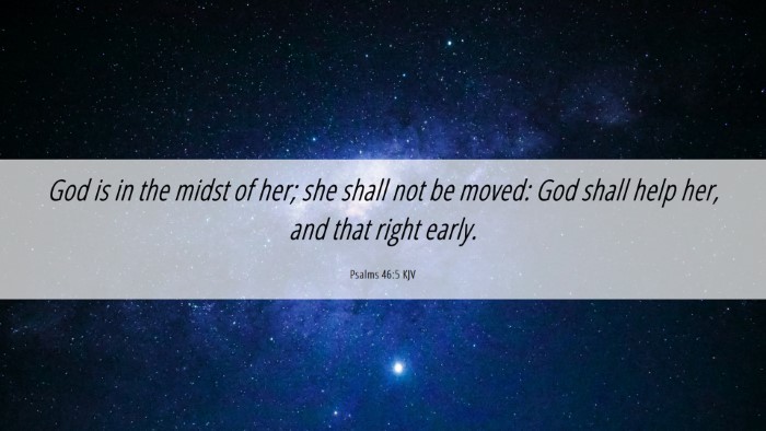 Picture 06 - Psalms 46:5 KJV Desktop Wallpaper - God is in the midst of her; she shall not be - Desktop Bible Verse Wallpaper